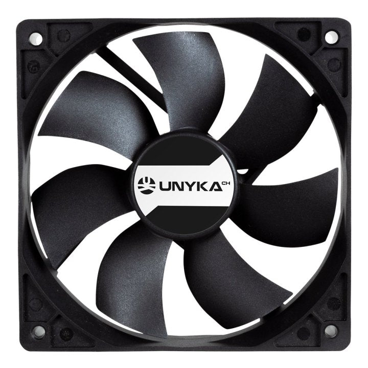 Ventilador Interno Unyka 120mm Doble Bola Connector 4 Pines Con Control De Temperatura