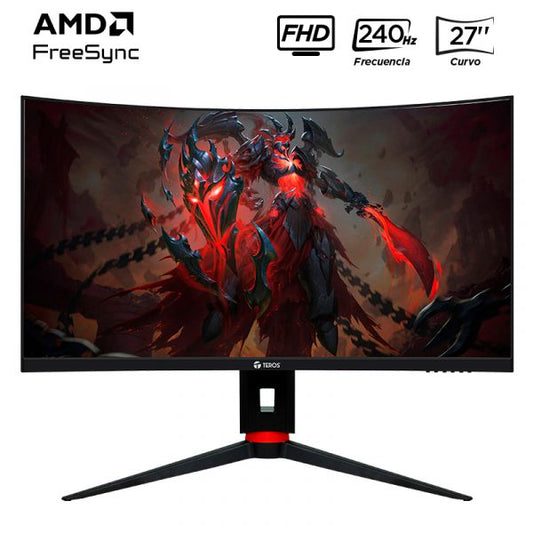 Monitor curvo TEROS TE-2764G, 27″ FHD VA, 240 Hz, 1ms, HDMI, DP