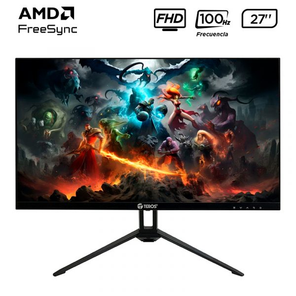 Monitor plano TEROS TE-2712S, 27″ FHD IPS, HDMI, VGA