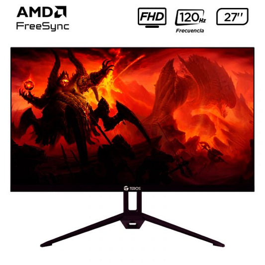 Monitor plano TEROS TE-2713S, 27″ FHD IPS, HDMI, DP