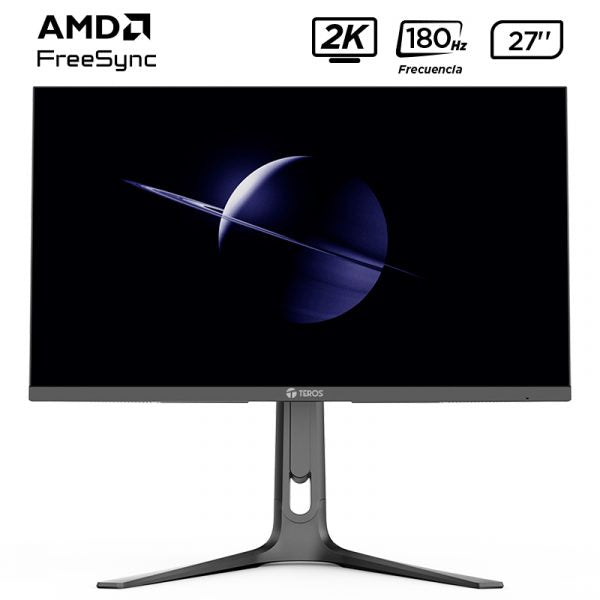 Monitor plano gaming TEROS TE-2753G, 27″ 2K QHD IPS, 180 Hz, 1 ms, HDMI, DP