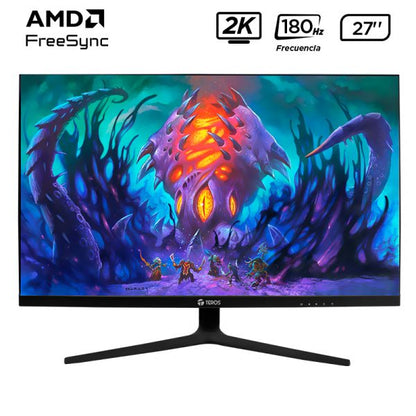 Monitor plano gaming TEROS TE-2769G, 27″ QHD IPS flat, 180 Hz, 1ms, HDMI, DP, Audio