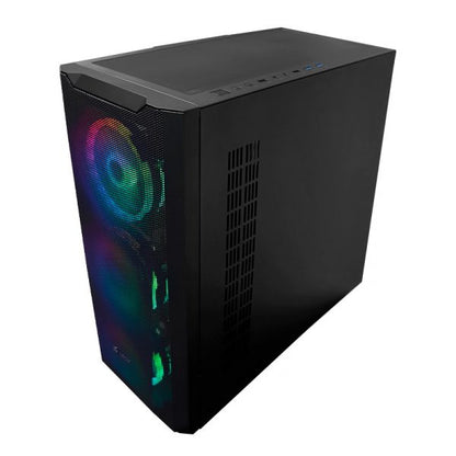 Case gamer TEROS TE-1162N, Mid Tower, USB 3.0 / USB 2.0, audio, ventilador ARGB, negro