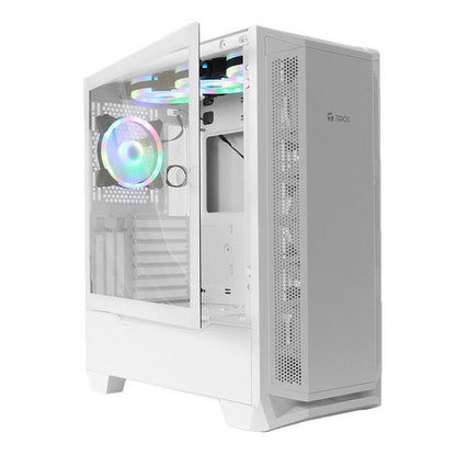 Case Gamer Teros TE-1165W, Mid Tower, ATX, 600W Bronce, BLANCO , USB 3.0 / 2.0, Audio.