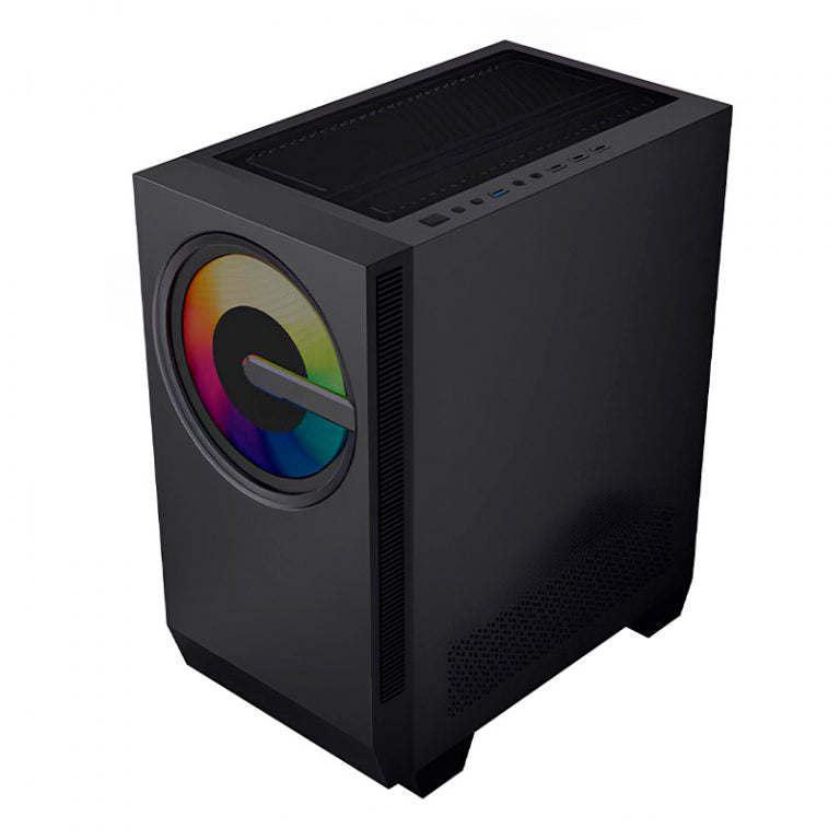 Case gamer TEROS TE-1173N, Mid Tower, USB 3.0 / USB 2.0, audio, ventilador ARGB, negro