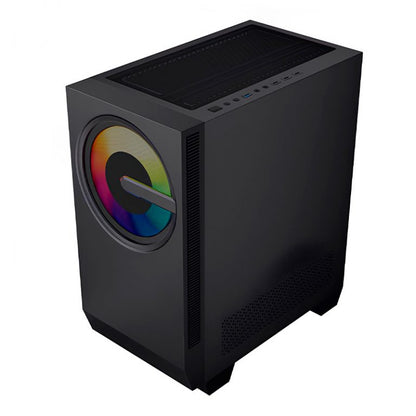 Case gamer TEROS TE-1173N, Mid Tower, USB 3.0 / USB 2.0, audio, ventilador ARGB, negro