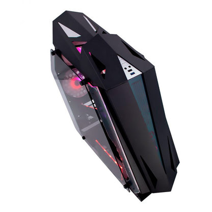 Case gamer TEROS TE-1314G, Mid Tower, USB 3.0 / USB 2.0, audio, ventilador ARGB, negro