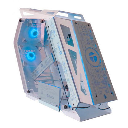Case gamer TEROS TE-1311G, Mid Tower, USB 3.0 / USB 2.0, audio, ventilador ARGB, blanco