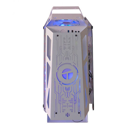 Case gamer TEROS TE-1311G, Mid Tower, USB 3.0 / USB 2.0, audio, ventilador ARGB, blanco